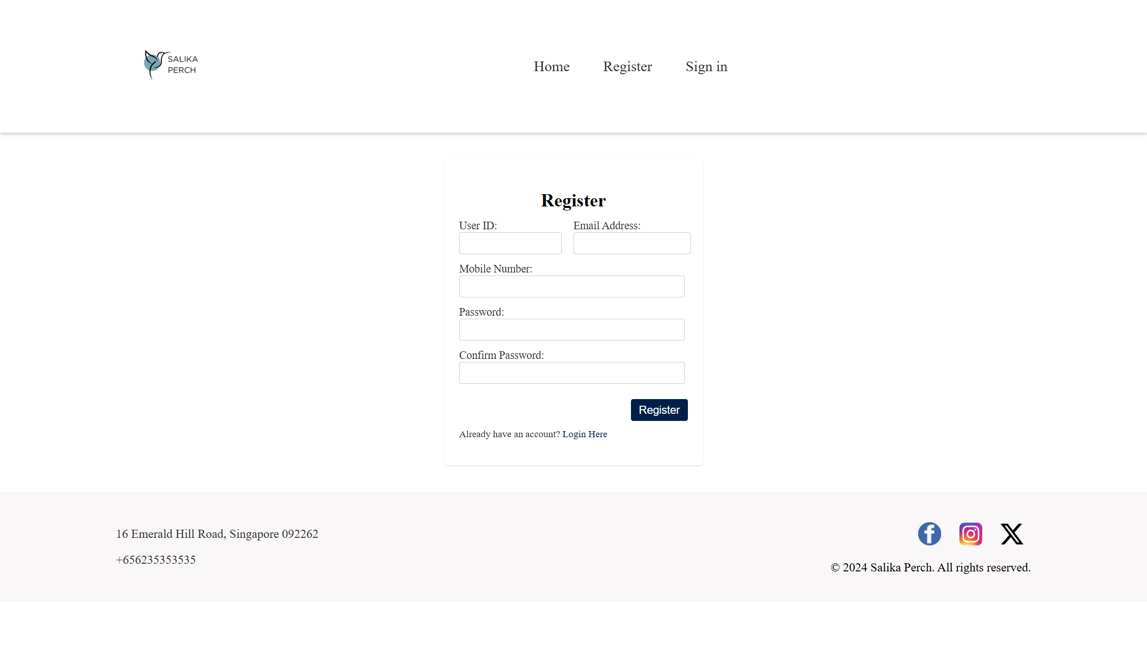 Register Page